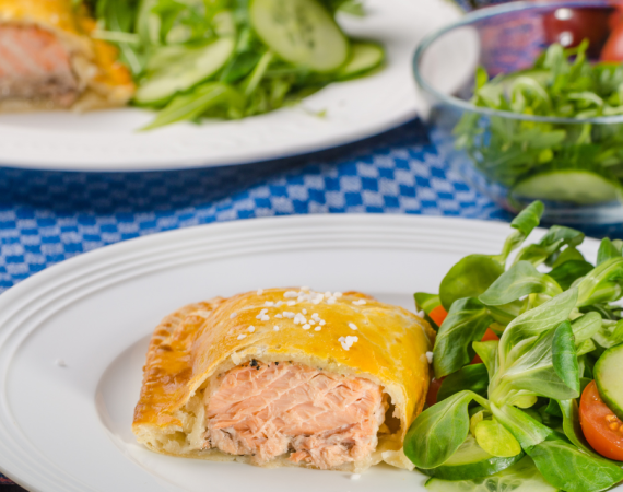 Lachs im Blätterteig