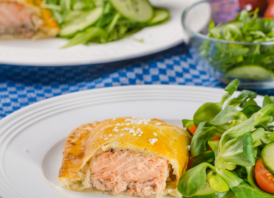 Lachs im Blätterteig