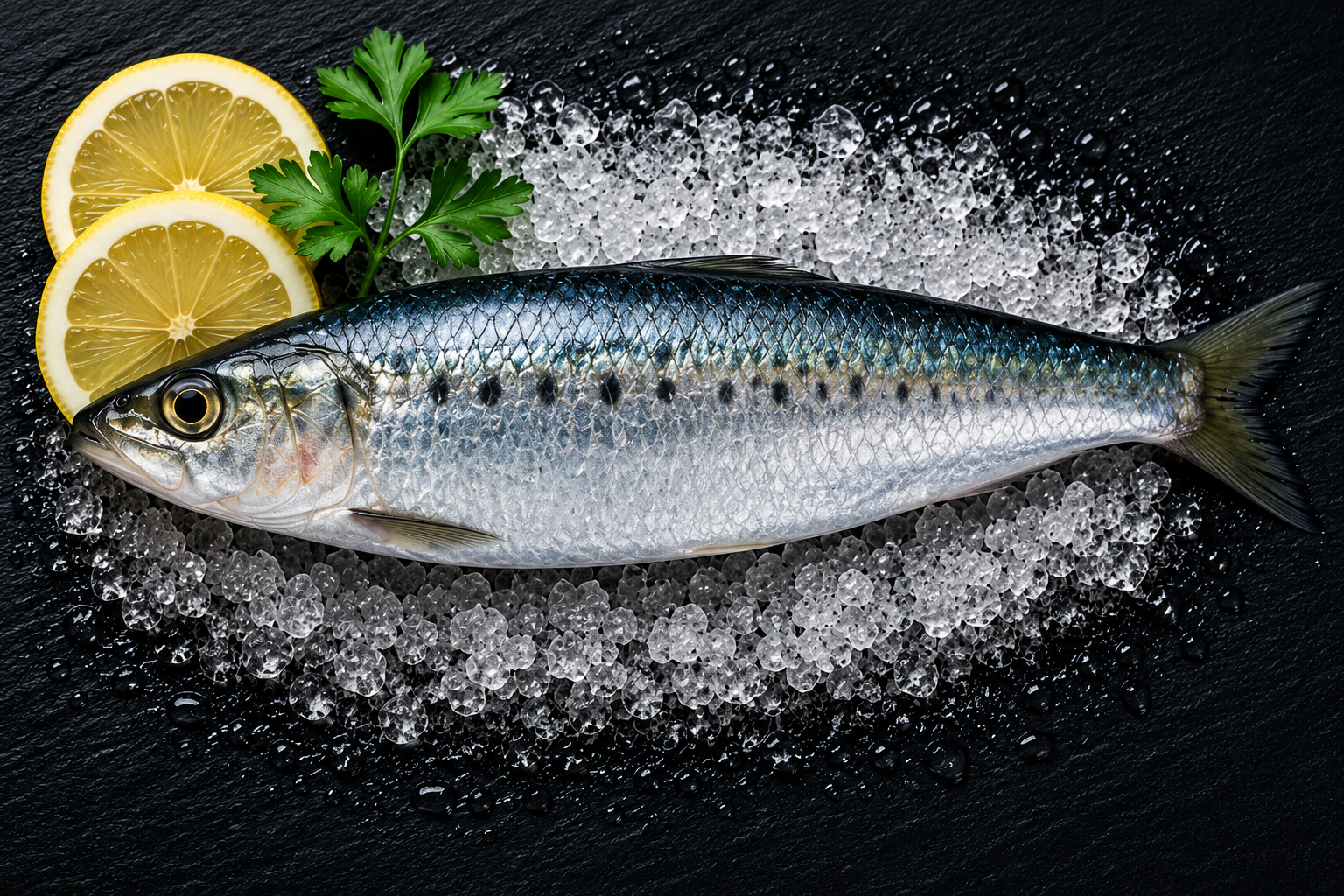 Frische Sardinen im Ganzen – silberglänzender Meeresfisch
