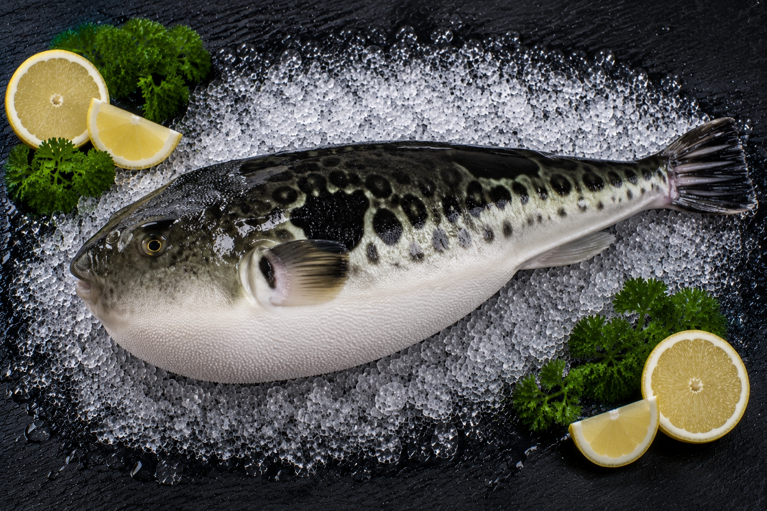 Frischer Igelfisch (Fugu) im Ganzen – exotischer Meeresfisch