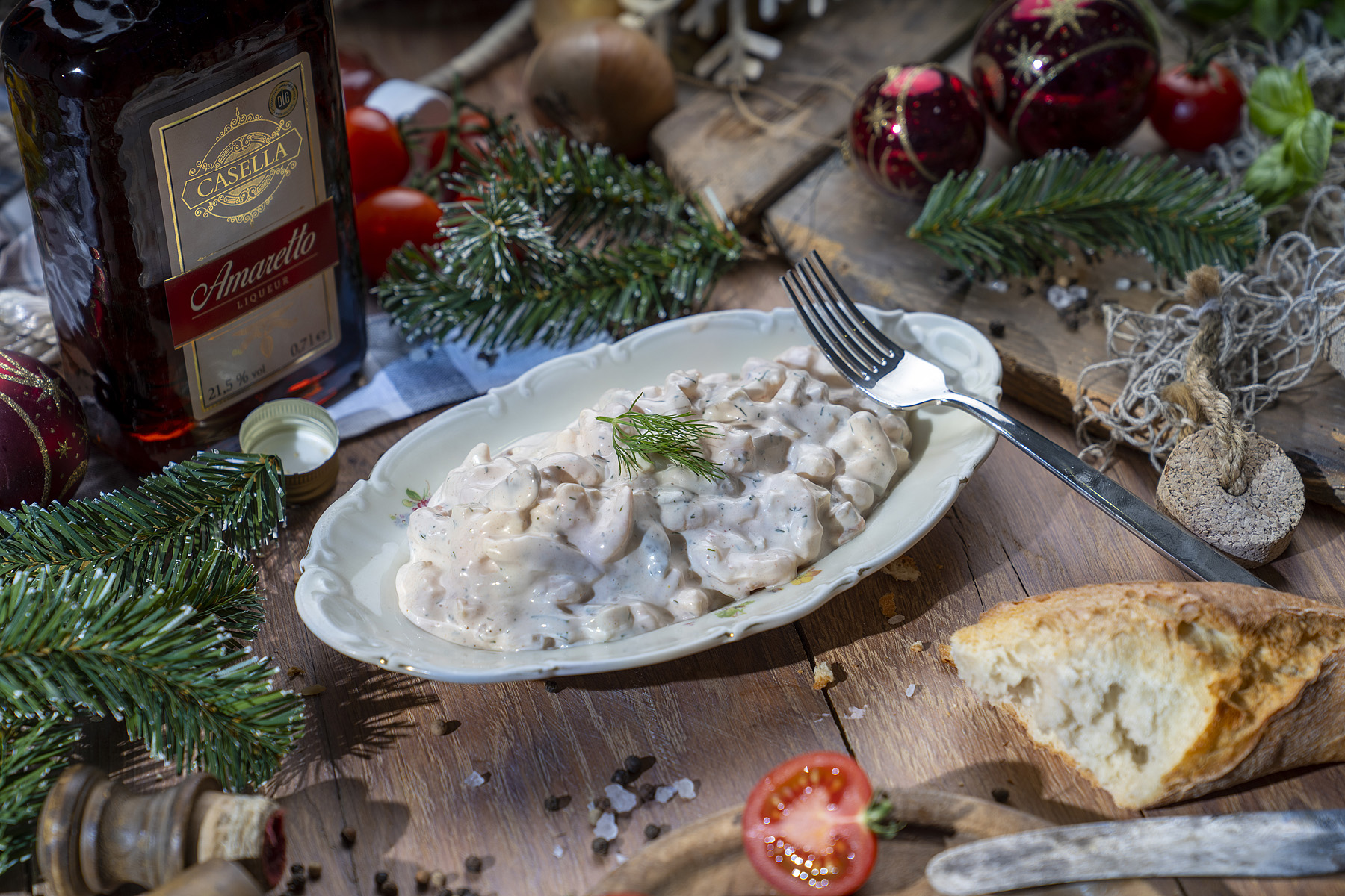 Weihnachtssalat mit Amaretto Weihnachtssalat mit Amaretto