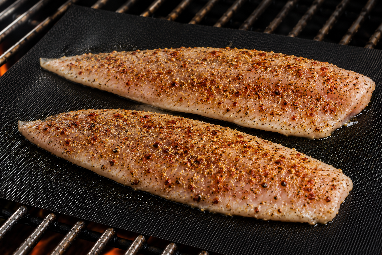 auf Grillmatte