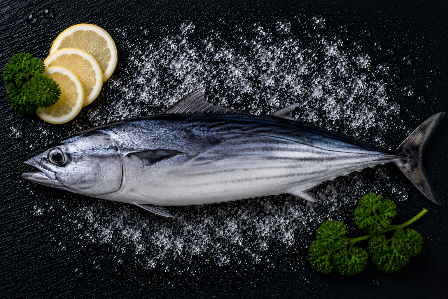 Echter Bonito im Ganzen – frischer Meeresfisch mit festem Fleisch