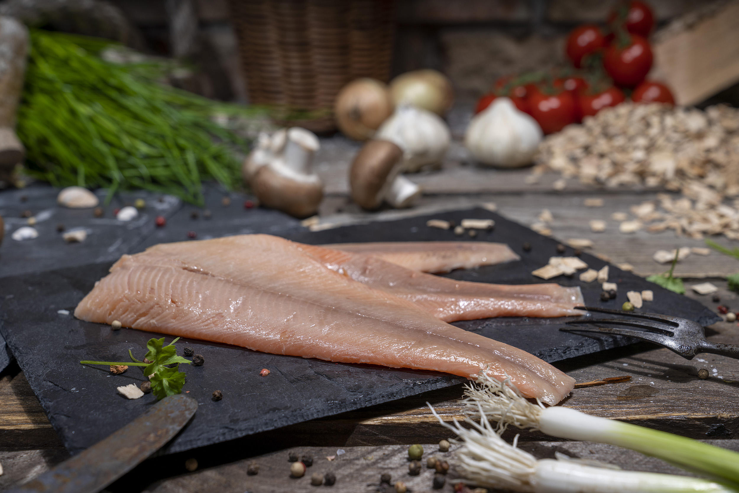 Lachsforellenfilet geräuchert Lachsforellenfilet geräuchert