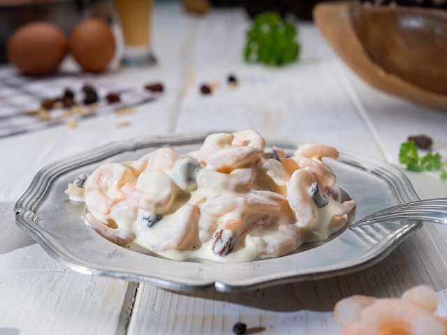 Garnelen in Eierlikörcreme Garnelen in Eierlikörcreme