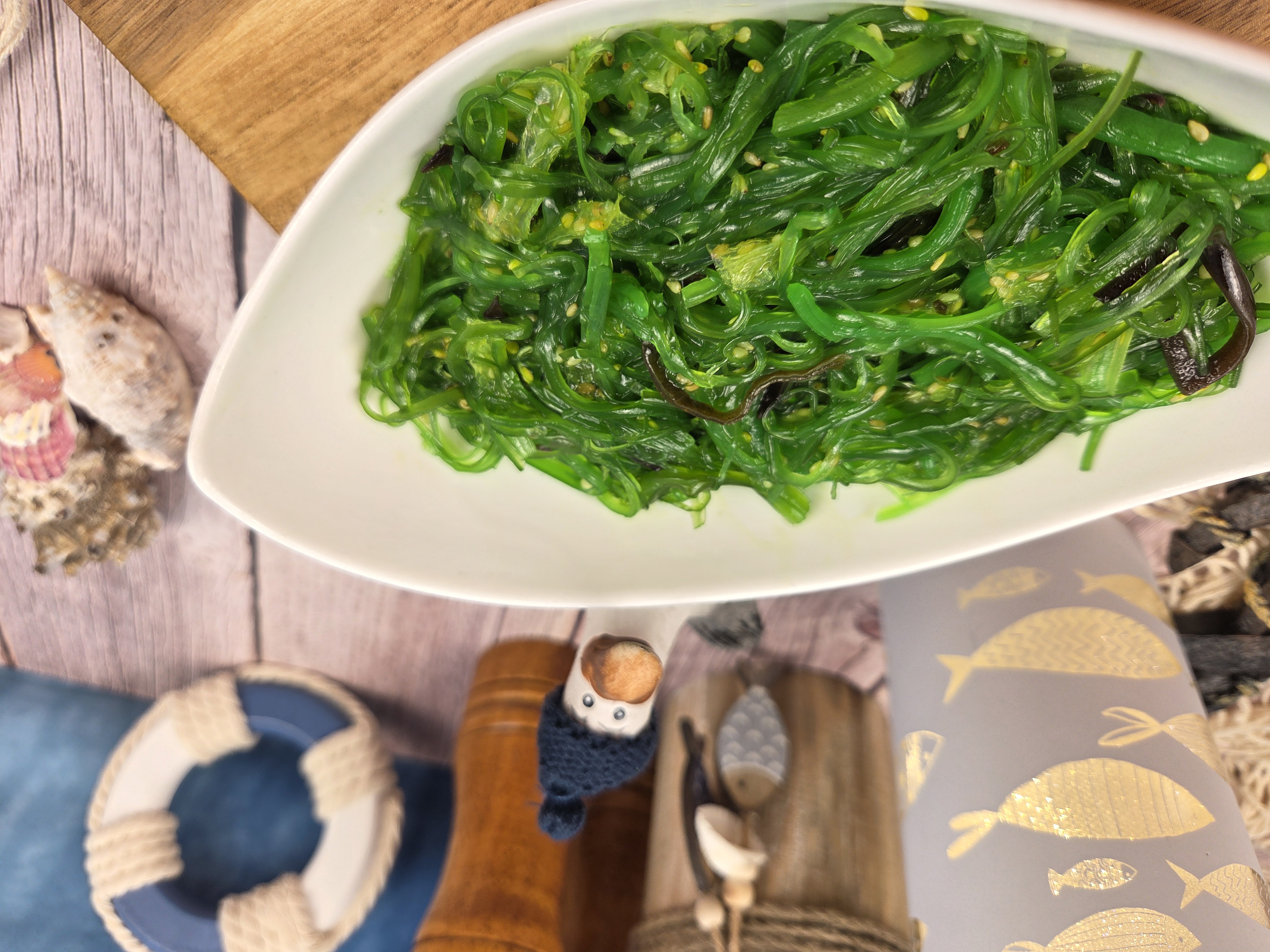 Goma Wakame marinierter Seealgensalat