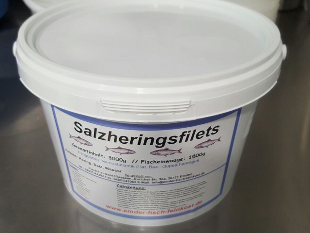 Salzheringsfilets (Doppelfilets mit Haut) im Eimer 1500g